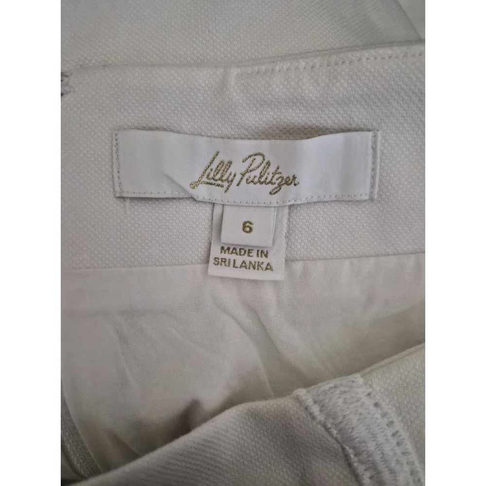 Lilly Pulitzer Michelina Mini Skort White Scallop Trim Golf Tennis Size 6 - Picture 5 of 8